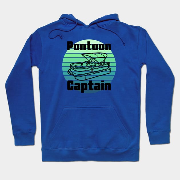 Pontoon Boat Captain Hoodie by HobbyAndArt